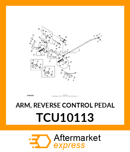 ARM, REVERSE CONTROL PEDAL TCU10113