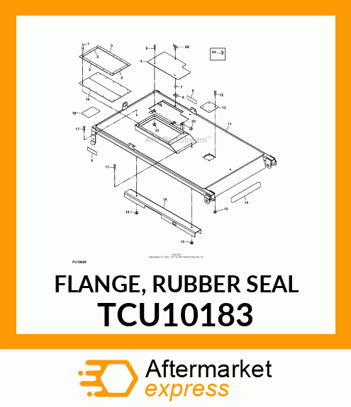 FLANGE, RUBBER SEAL TCU10183