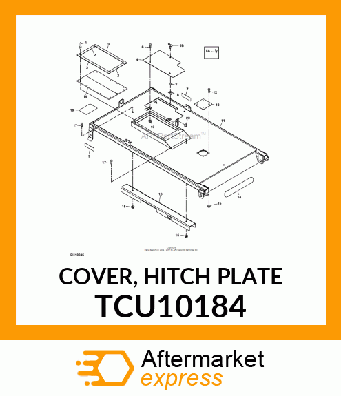 COVER, HITCH PLATE TCU10184