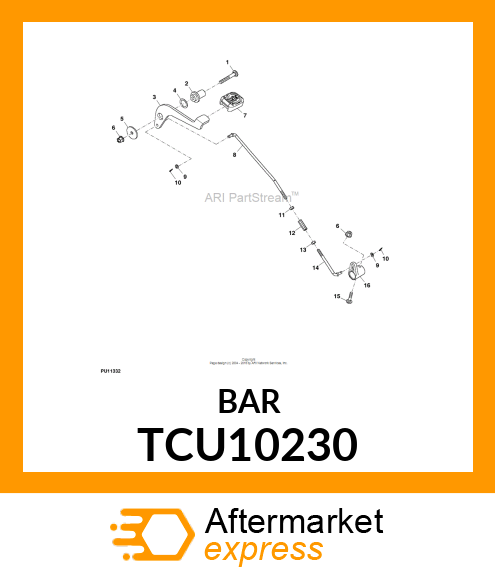 LINK, DIFFERENTIAL LOCK RH TCU10230