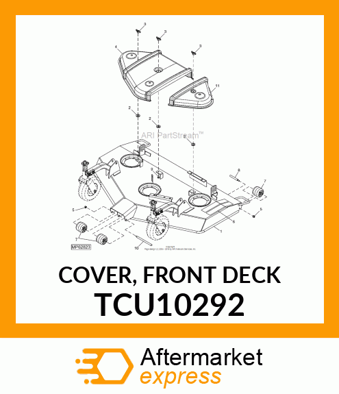 COVER, FRONT DECK TCU10292