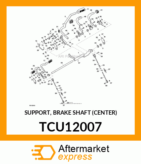 SUPPORT, BRAKE SHAFT (CENTER) TCU12007