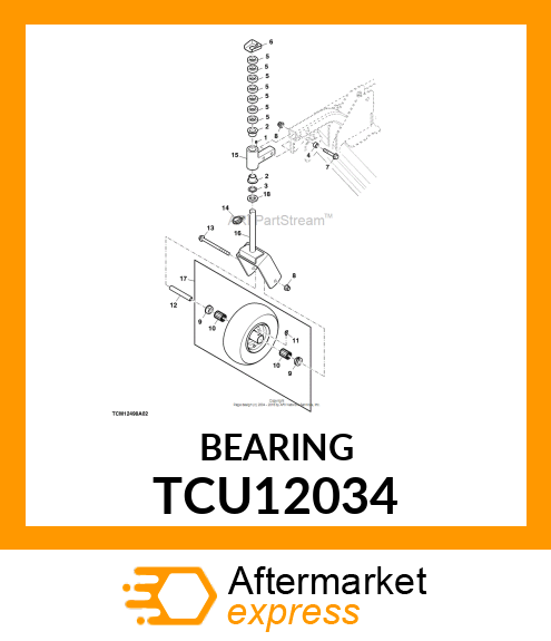 11" HOOSIER CASTER WHEEL BEARING TCU12034