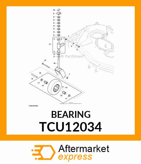 11" HOOSIER CASTER WHEEL BEARING TCU12034