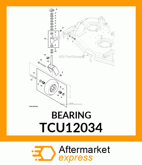 11" HOOSIER CASTER WHEEL BEARING TCU12034