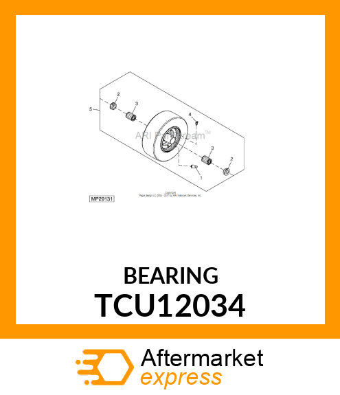 11" HOOSIER CASTER WHEEL BEARING TCU12034