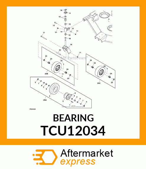 11" HOOSIER CASTER WHEEL BEARING TCU12034