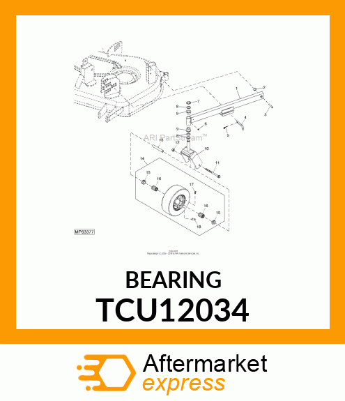 11" HOOSIER CASTER WHEEL BEARING TCU12034