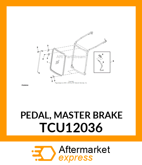 PEDAL, MASTER BRAKE TCU12036