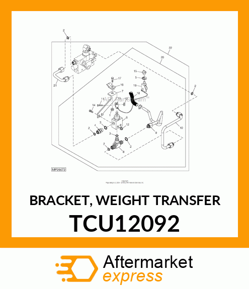 BRACKET, WEIGHT TRANSFER TCU12092