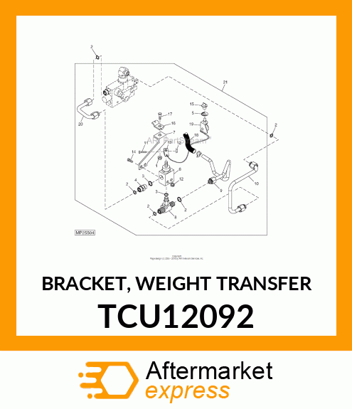 BRACKET, WEIGHT TRANSFER TCU12092