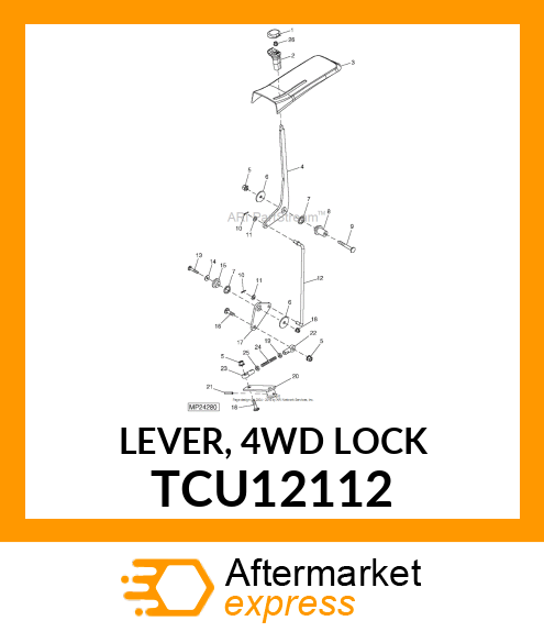 LEVER, 4WD LOCK TCU12112