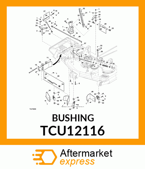 PIVOT, 4WD LOCK LEVER TCU12116