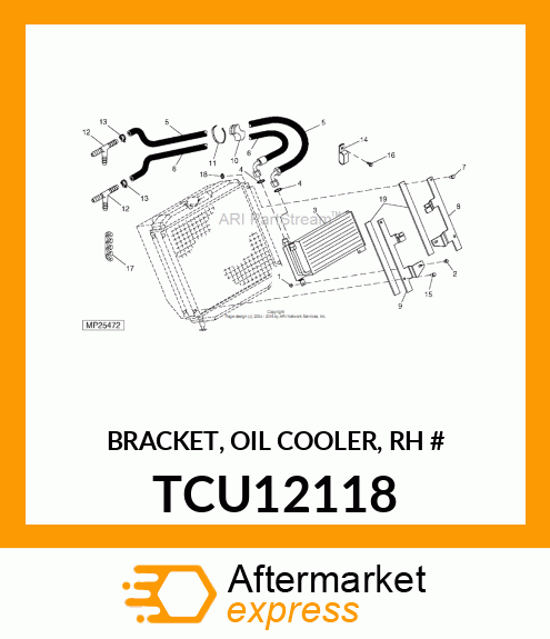 BRACKET, OIL COOLER, RH # TCU12118