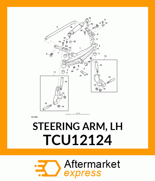 STEERING ARM, LH TCU12124