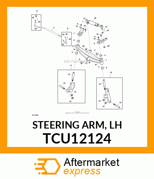 STEERING ARM, LH TCU12124