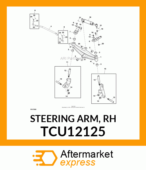 STEERING ARM, RH TCU12125