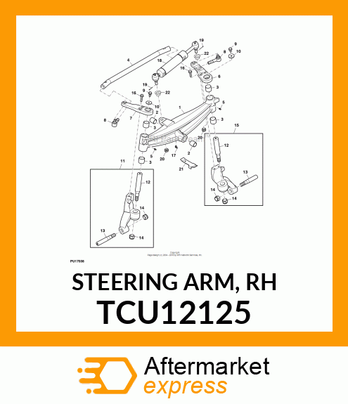 STEERING ARM, RH TCU12125