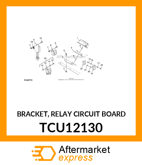 BRACKET, RELAY CIRCUIT BOARD TCU12130