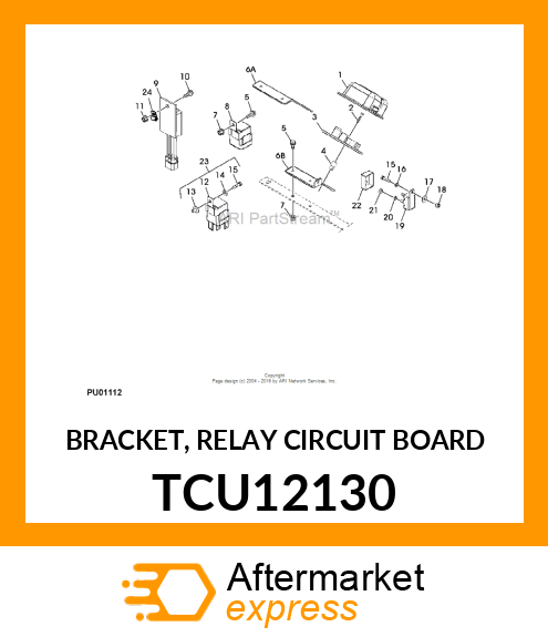 BRACKET, RELAY CIRCUIT BOARD TCU12130