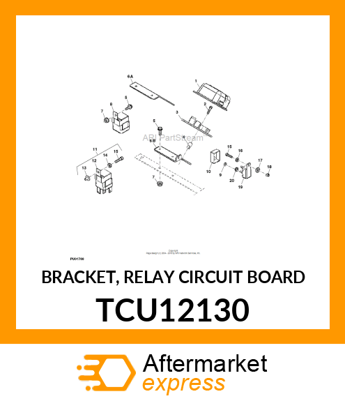 BRACKET, RELAY CIRCUIT BOARD TCU12130