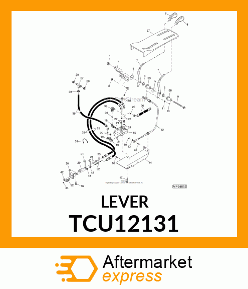 LEVER, AUX HYDRAULIC TCU12131