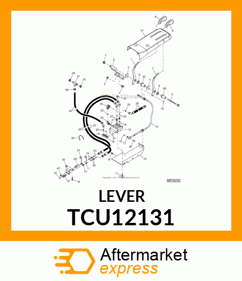 LEVER, AUX HYDRAULIC TCU12131