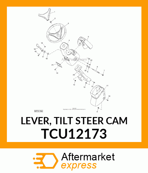 LEVER, TILT STEER CAM TCU12173