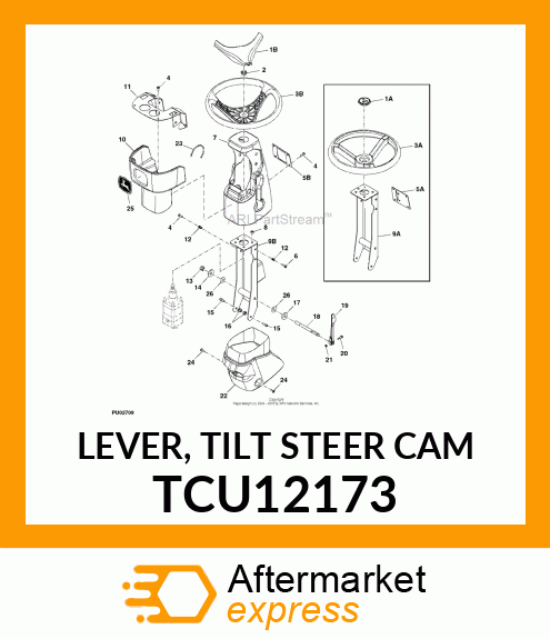 LEVER, TILT STEER CAM TCU12173