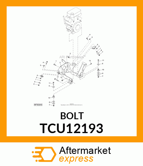 BOLT, M10 X 40 SERRATED FLANGE TCU12193