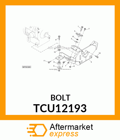 BOLT, M10 X 40 SERRATED FLANGE TCU12193