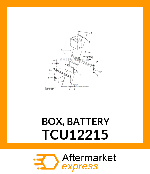 BOX, BATTERY TCU12215