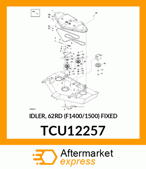 IDLER, 62RD (F1400/1500) FIXED TCU12257