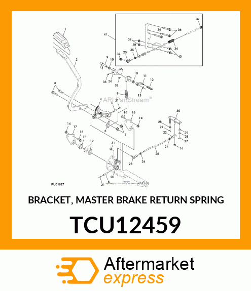 BRACKET, MASTER BRAKE RETURN SPRING TCU12459