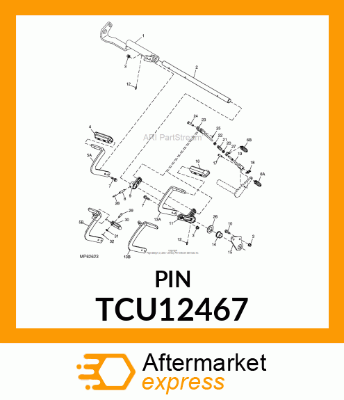 PIN, CLEVIS HEAD (8X40) TCU12467