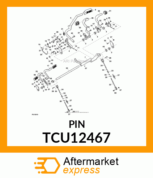 PIN, CLEVIS HEAD (8X40) TCU12467