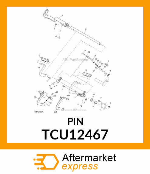 PIN, CLEVIS HEAD (8X40) TCU12467