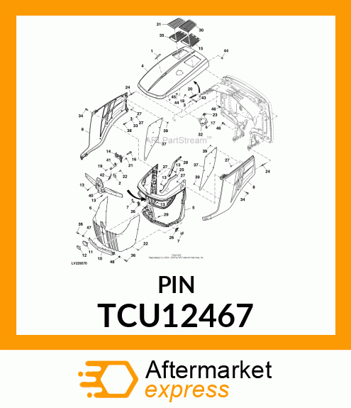 PIN, CLEVIS HEAD (8X40) TCU12467