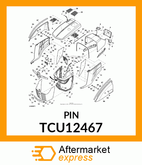 PIN, CLEVIS HEAD (8X40) TCU12467