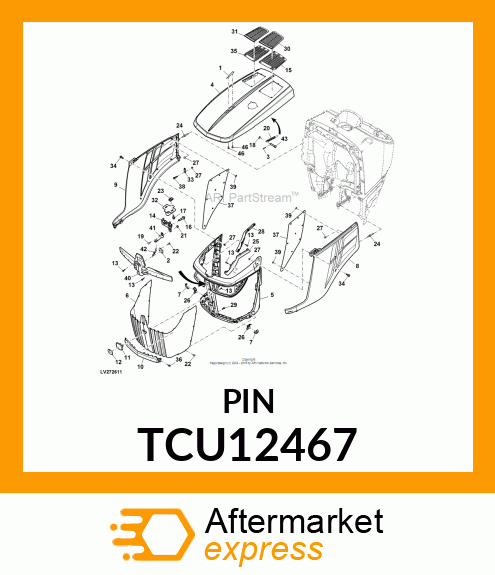 PIN, CLEVIS HEAD (8X40) TCU12467