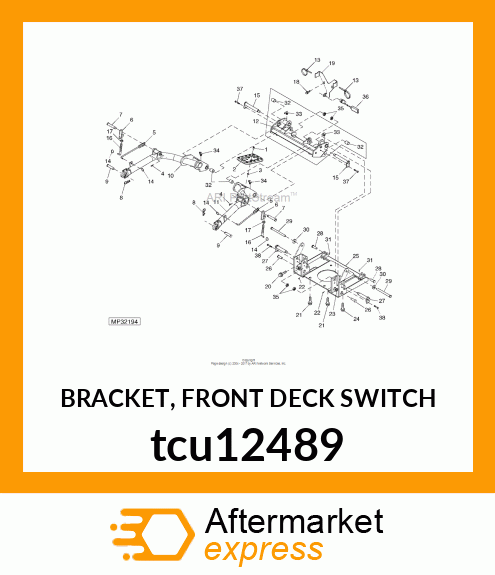 BRACKET, FRONT DECK SWITCH tcu12489