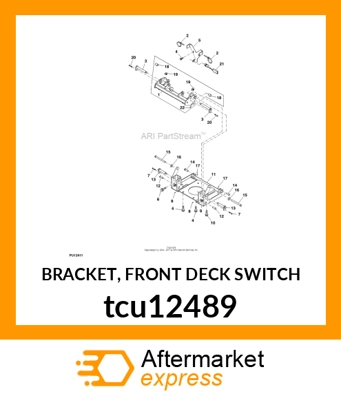 BRACKET, FRONT DECK SWITCH tcu12489