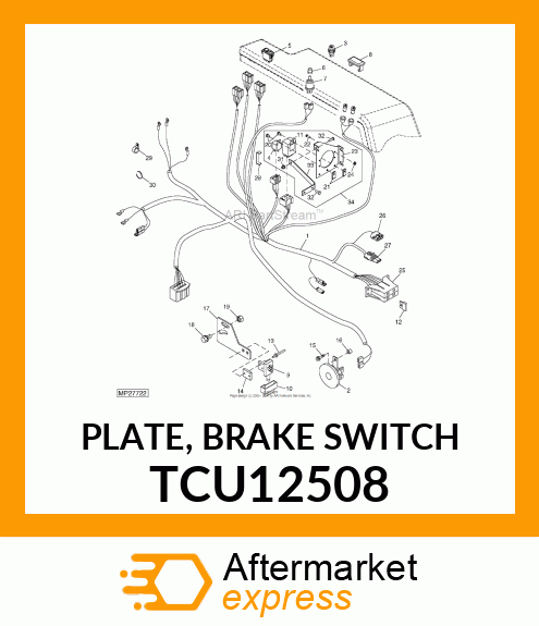 PLATE, BRAKE SWITCH TCU12508