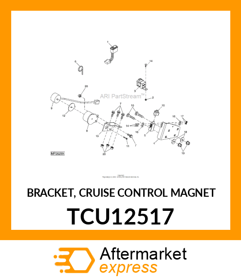 BRACKET, CRUISE CONTROL MAGNET TCU12517