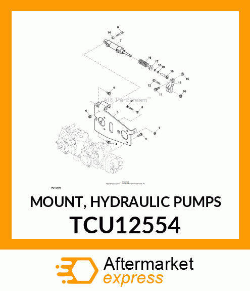 MOUNT, HYDRAULIC PUMPS TCU12554