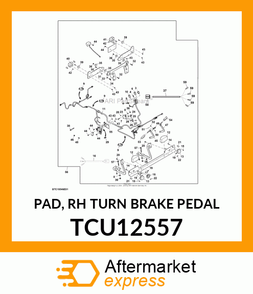 PAD, RH TURN BRAKE PEDAL TCU12557