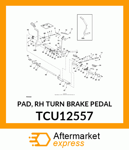 PAD, RH TURN BRAKE PEDAL TCU12557