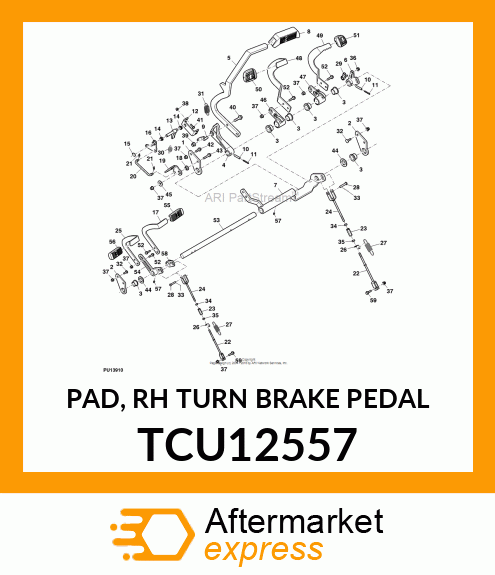 PAD, RH TURN BRAKE PEDAL TCU12557