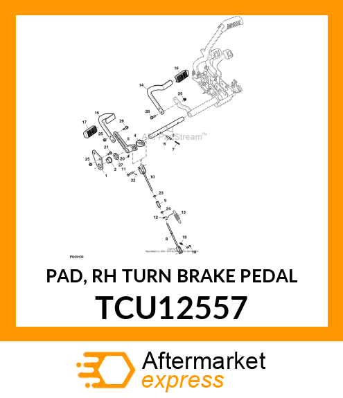 PAD, RH TURN BRAKE PEDAL TCU12557