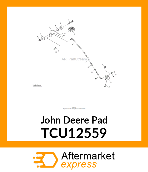 PAD, DIFFERENTIAL LOCK PEDAL TCU12559